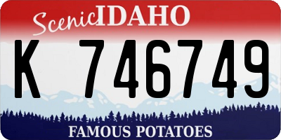 ID license plate K746749