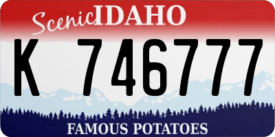 ID license plate K746777