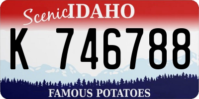 ID license plate K746788