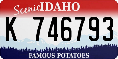 ID license plate K746793
