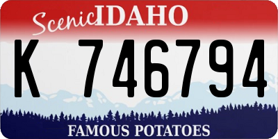 ID license plate K746794