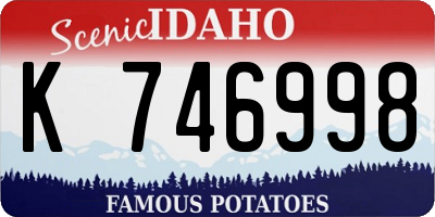 ID license plate K746998