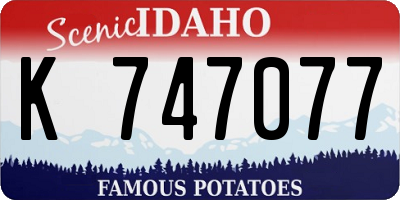 ID license plate K747077