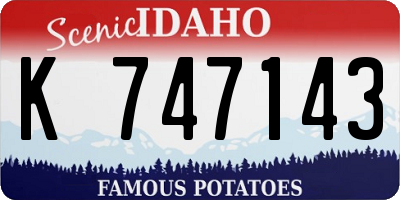 ID license plate K747143