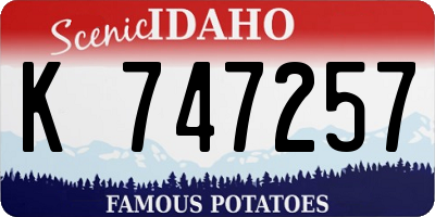 ID license plate K747257