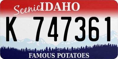 ID license plate K747361