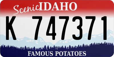 ID license plate K747371