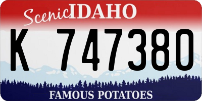 ID license plate K747380