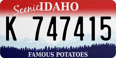 ID license plate K747415