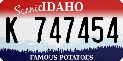 ID license plate K747454