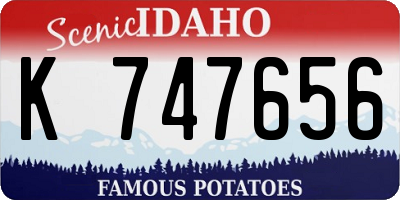 ID license plate K747656