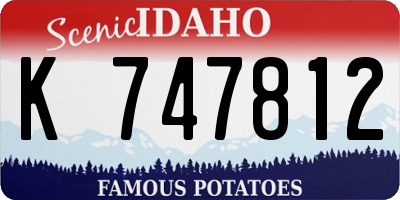 ID license plate K747812