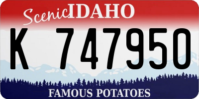 ID license plate K747950