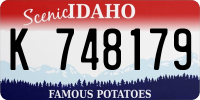 ID license plate K748179