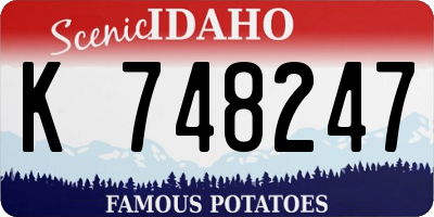 ID license plate K748247