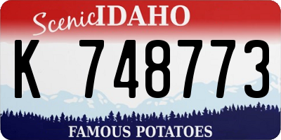 ID license plate K748773