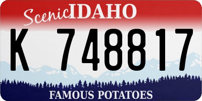 ID license plate K748817