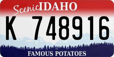 ID license plate K748916