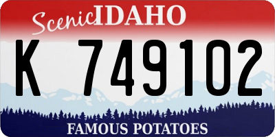 ID license plate K749102