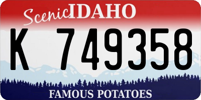 ID license plate K749358