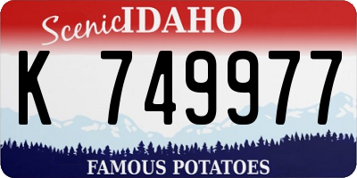ID license plate K749977