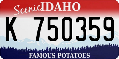ID license plate K750359