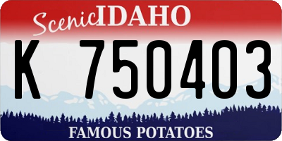 ID license plate K750403