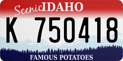 ID license plate K750418