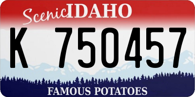 ID license plate K750457