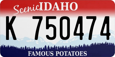 ID license plate K750474