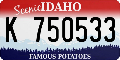 ID license plate K750533