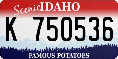 ID license plate K750536