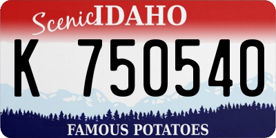 ID license plate K750540