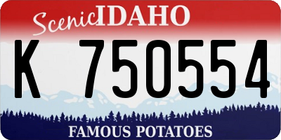 ID license plate K750554