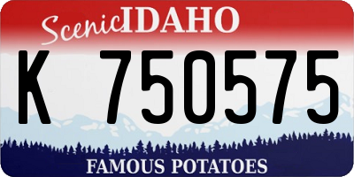 ID license plate K750575