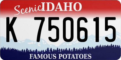 ID license plate K750615