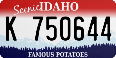 ID license plate K750644