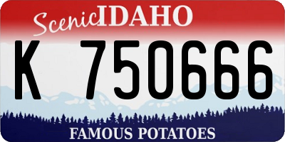 ID license plate K750666