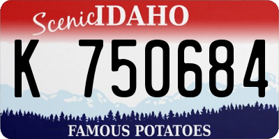 ID license plate K750684