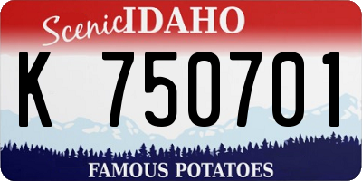 ID license plate K750701
