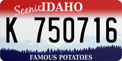 ID license plate K750716