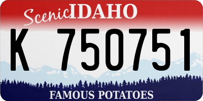 ID license plate K750751