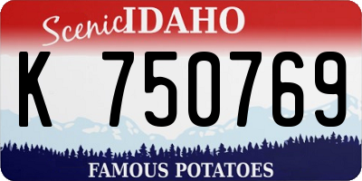 ID license plate K750769