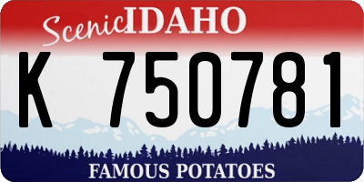 ID license plate K750781