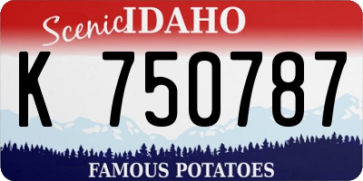 ID license plate K750787