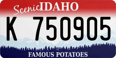 ID license plate K750905