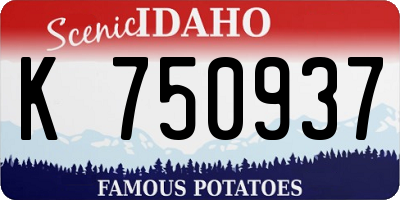 ID license plate K750937