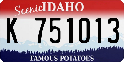 ID license plate K751013