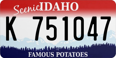 ID license plate K751047