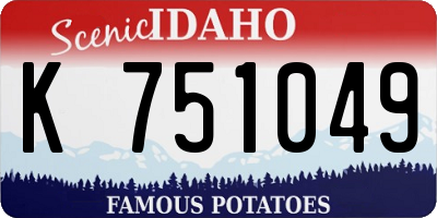 ID license plate K751049